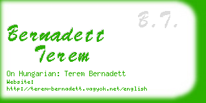bernadett terem business card